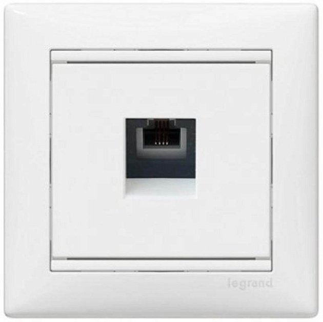 Розетка телефонная RJ11 Legrand Valena белая 774438 изображение 2 Розетка телефонная RJ11 Legrand Valena белая 774438 Фото № 2
