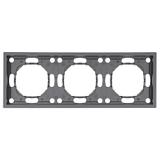 Рамка STEKKER, PFR00-5003-10  3-местная, серия Эмили, платиново-серый, soft touch 49964