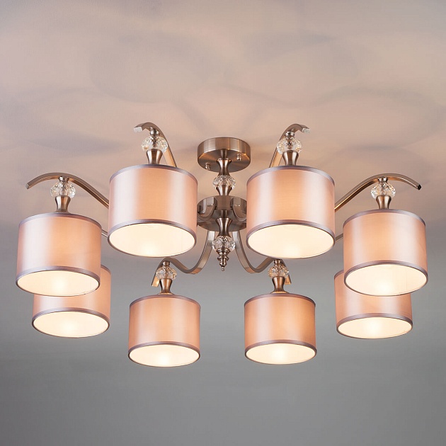 Потолочная люстра Eurosvet 60070/8 сатин-никель Фото № 4