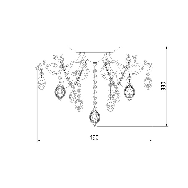 Потолочная люстра Bogates 276/5 Strotskis изображение 2 Потолочная люстра Bogates 276/5 Strotskis Фото № 2