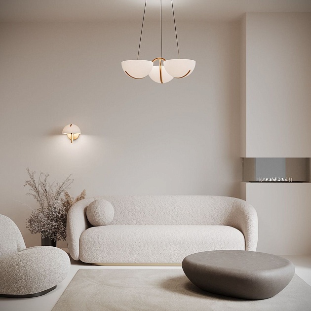 Подвесная светодиодная люстра Eurosvet Emisfero 50083/3 LED золото изображение 7 Подвесная светодиодная люстра Eurosvet Emisfero 50083/3 LED золото Фото № 7