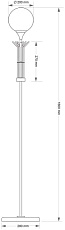 Напольный светильник KUTEK BARI BAR-LS-1(ZM) 1