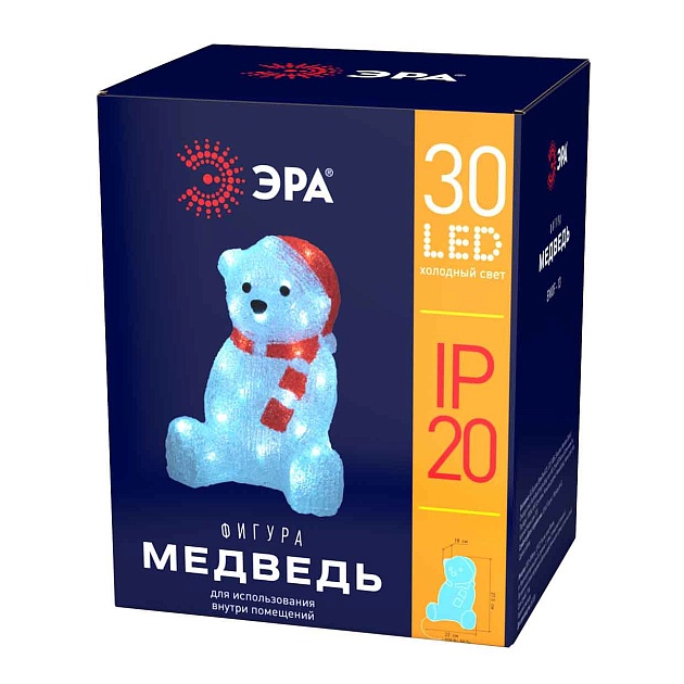 Светодиодная фигура ЭРА медведь ENIOF - 13 Б0047975 Фото № 1