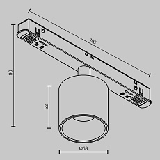 Трековый светодиодный светильник Maytoni Technical Magnetic Exility Alfa S TR132-4-7W-DS-B 3