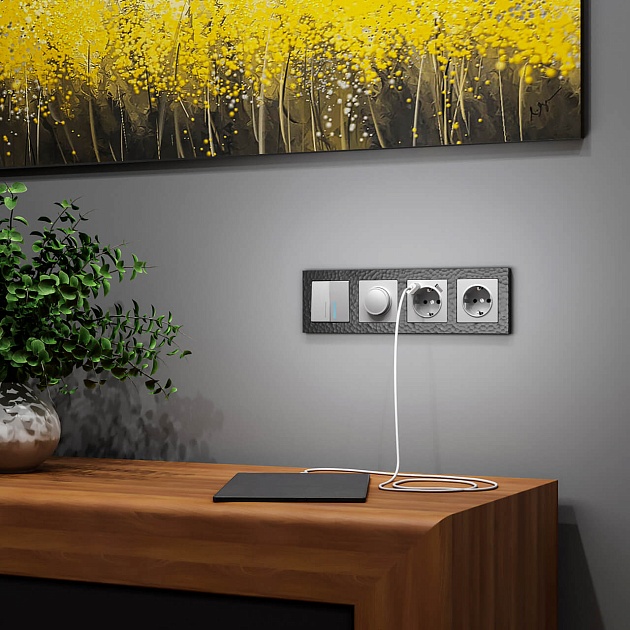 Розетка с заземлением Werkel серебряный W1171006 4690389156410 Фото № 4