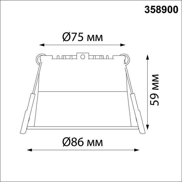 Встраиваемый светодиодный светильник Novotech Spot Tran 358900 Фото № 3