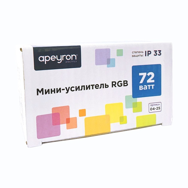 Мини-усилитель RGB Apeyron 12/24V 04-25 изображение 4 Мини-усилитель RGB Apeyron 12/24V 04-25 Фото № 4
