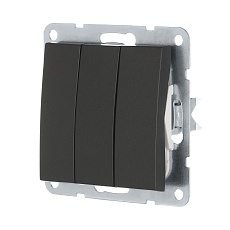 Выключатель LK Studio 3-кл.(схема 1+1+1) 16 A, 250 B (черный бархат) LK60 862108-1 2