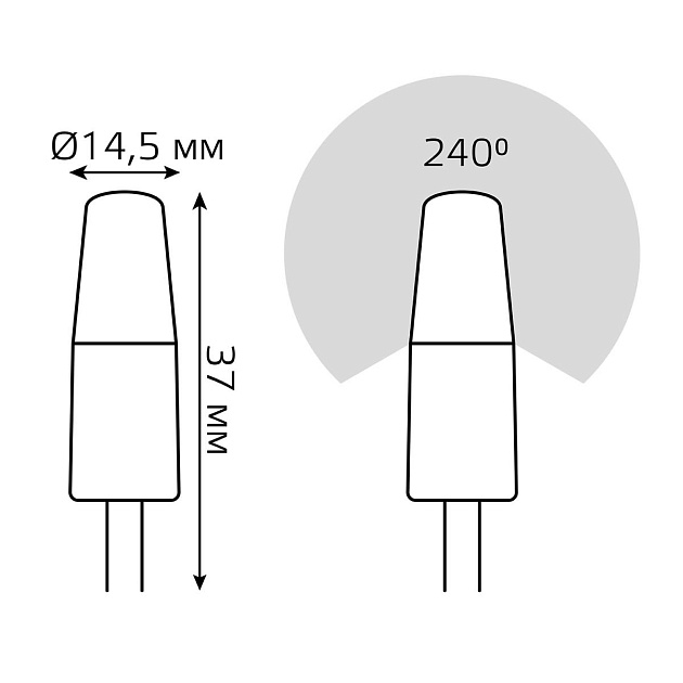 Лампа cветодиодная Gauss G4 3W 4100K прозрачная 18723 Фото № 5