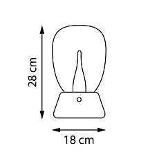 Настольная лампа диммируемая 10W 3000K прозрачный/белый Uovo III Lightstar 807906 2