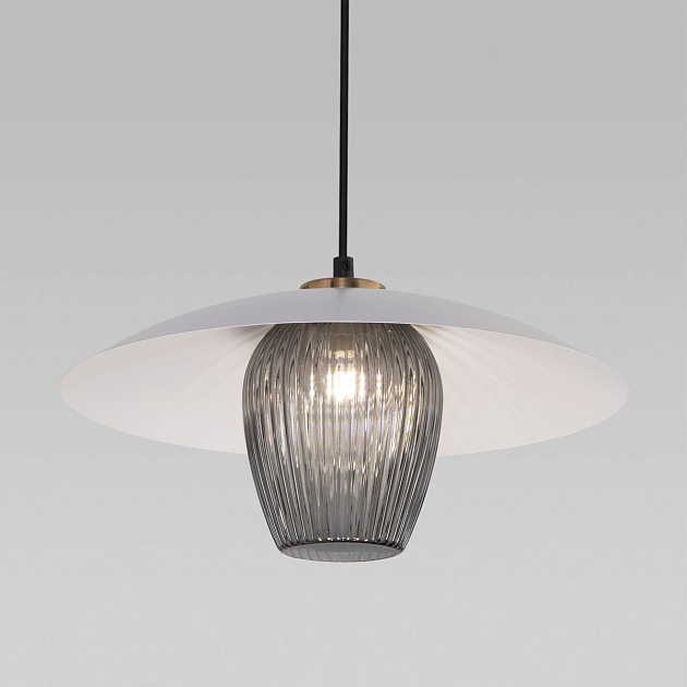 Подвесной светильник Eurosvet Kamari 50259/1 белый/дымчатый Фото № 4