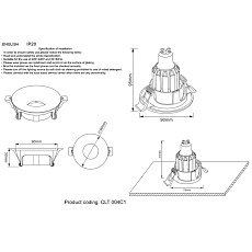 Встраиваемый светильник Crystal Lux CLT 004С1 WH 1