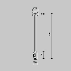 Крепление потолочное Maytoni Technical Accessories for tracks Flarity TRA158C-S1-BS 1