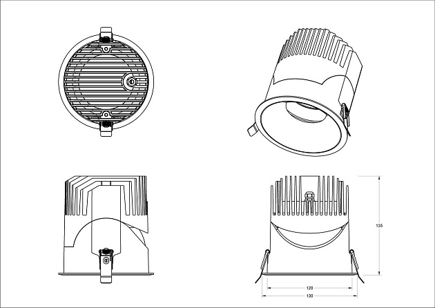 Встраиваемый светодиодный светильник Fiberli 1005E65(W), 30Вт 12130603 изображение 2 Встраиваемый светодиодный светильник Fiberli 1005E65(W), 30Вт 12130603 Фото № 2