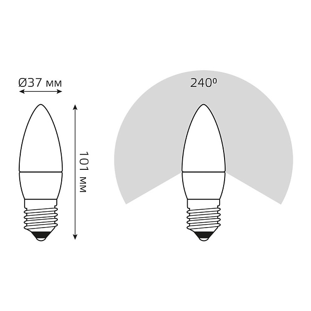 Лампа светодиодная Gauss E27 6W 4100K матовая 33226 Фото № 2