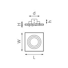 Комплект из светильника и рамки Lightstar Intero 16 (217517+217606) i51706 1
