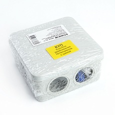 Коробка разветвительная уравнивания потенциалов (КУП) STEKKER EBX20-36-55, 100*100*50мм, 6 вводов, IP55, светло-серая (GE41361) 2