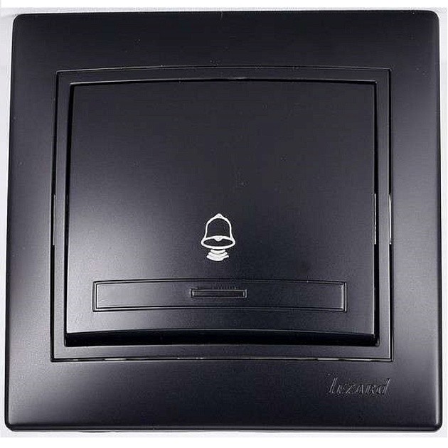 Кнопка звонка Lezard Mira черный 701-4242-103 изображение 1 Кнопка звонка Lezard Mira черный 701-4242-103 Фото № 1