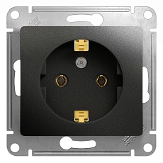 Розетка 2К+З Systeme Electric Glossa 16A 250V антрацит GSL000743