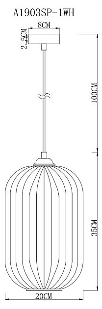 Подвесной светильник Arte Lamp Arwen A1903SP-1WH изображение 2 Подвесной светильник Arte Lamp Arwen A1903SP-1WH Фото № 2