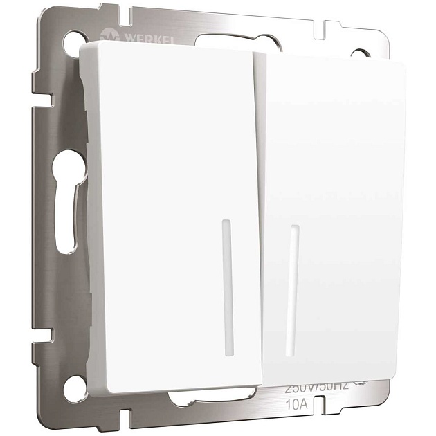 Выключатель Werkel двухклавишный W1122161 4690389191855 Фото № 1