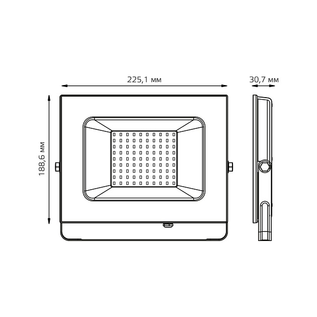 Прожектор светодиодный Gauss Elementary 70W 4000К 613100270 Фото № 3