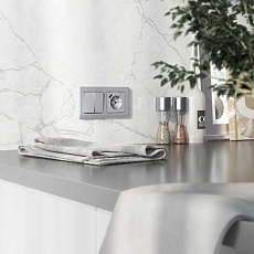 Накладка для розетки USB Werkel серебро W1179565 4690389195655 3