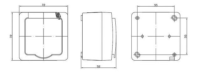 Розетка 2P+PE IEK Germes Plus с крышкой белая ERMP12-K01-16-54-EC Фото № 2