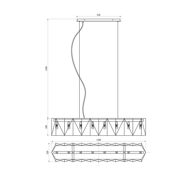 Подвесной светильник Lucia Tucci 4671.8 Black Фото № 2