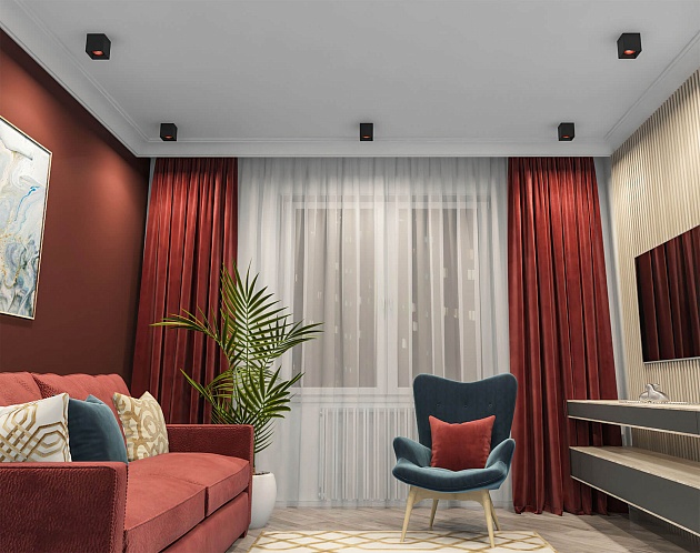 Накладной светильник Denkirs DK3080-BK+RD изображение 2 Накладной светильник Denkirs DK3080-BK+RD Фото № 2