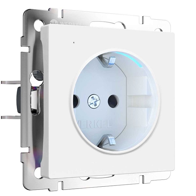 Розетка Werkel с подсветкой белый матовый W1171461 4690389191978 Фото № 1