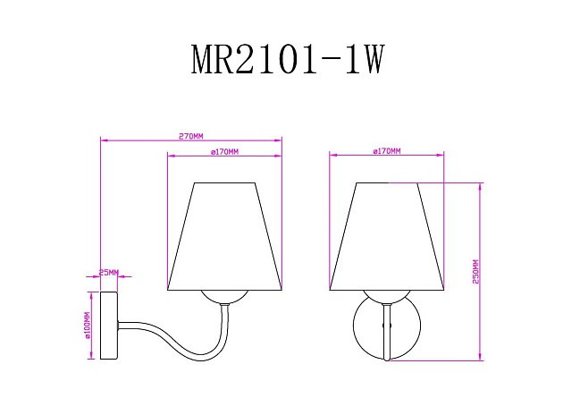Бра MyFar Charlotte MR2101-1W изображение 2 Бра MyFar Charlotte MR2101-1W Фото № 2