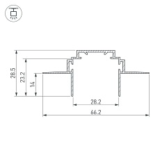 Профиль Arlight Tek-PLS-ZM-2000 026459 1