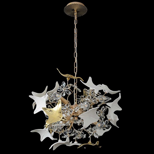 Подвесная люстра Crystal Lux LETISIA SP9 GOLD изображение 4 Подвесная люстра Crystal Lux LETISIA SP9 GOLD Фото № 4