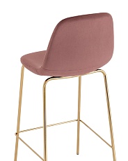 Барный стул Stool Group Валенсия SN велюр пыльно-розовый золотые ножки OS-001B HLR-44 gl 5