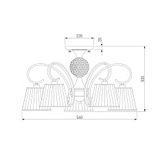 Потолочная люстра Eurosvet 60088/5 хром 1