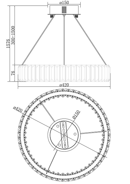 Подвесной светодиодный светильник Freya Tier FR5257PL-L17CH Фото № 5