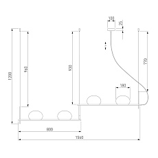 Подвесной светильник Eurosvet Stair 70145/4 черный 2