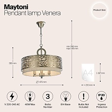 Подвесная люстра Maytoni Venera H260-03-N 1