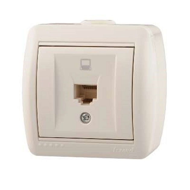 Розетка компьютерная Lezard Nata белая 710-0200-139 изображение 1 Розетка компьютерная Lezard Nata белая 710-0200-139 Фото № 1