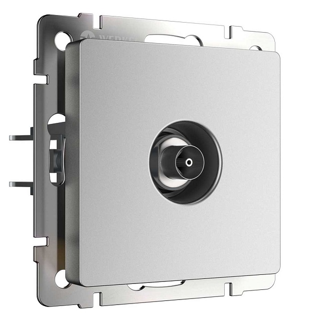ТВ розетка Werkel серебряный матовый W1183065 4690389195631 Фото № 1