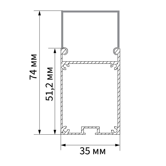 Профиль алюминиевый накладной Feron CAB266 10377 Фото № 4