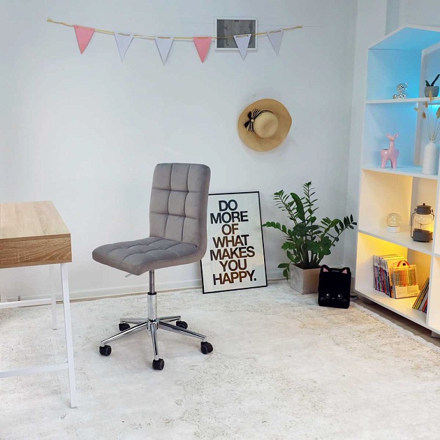 Поворотное кресло AksHome Fiji светло-серый, велюр 72573 Фото № 9