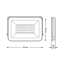 Прожектор светодиодный Gauss Qplus 50W 6500К 613511350 3