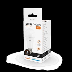 Лампа светодиодная Gauss E27 25W 3000K матовая 73215 1