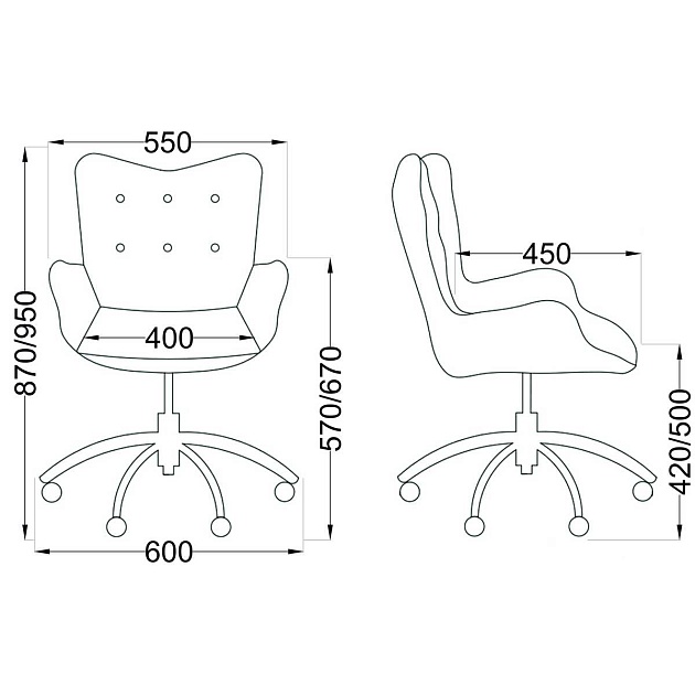 Поворотное кресло AksHome Bella оливковый, велюр 64732 Фото № 2