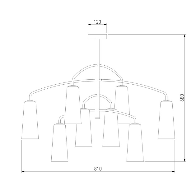 Подвесная люстра Eurosvet Omber 70137/8 латунь изображение 2 Подвесная люстра Eurosvet Omber 70137/8 латунь Фото № 2