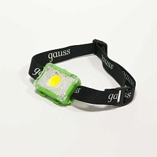 Налобный светодиодный фонарь Gauss от батареек 65х45 150 лм GF305 3