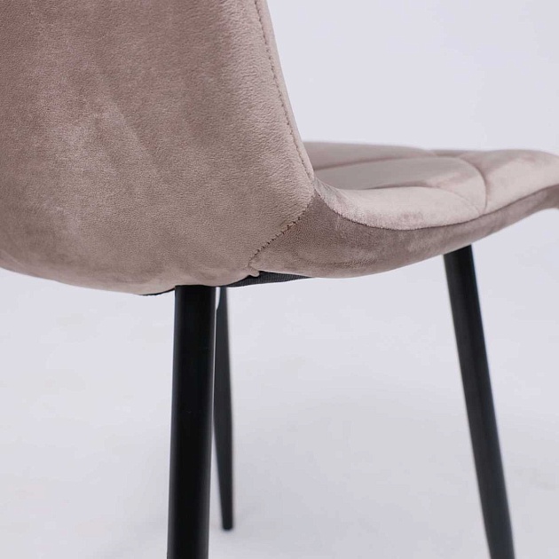 Кухонный стул AksHome Gill бежевый велюр/черный 94145 Фото № 6