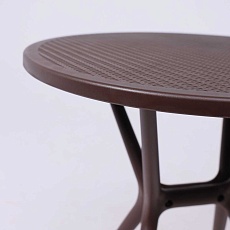 Садовый стол AksHome Palermo 65*71, пластик, коричневый 94019 5